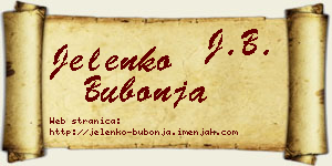 Jelenko Bubonja vizit kartica